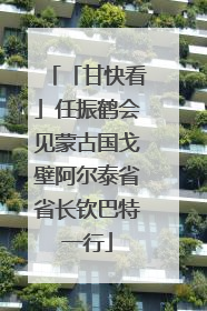 「甘快看」任振鹤会见蒙古国戈壁阿尔泰省省长钦巴特一行