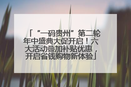 “一码贵州”第二轮年中盛典大促开启！六大活动叠加补贴优惠，开启省钱购物新体验