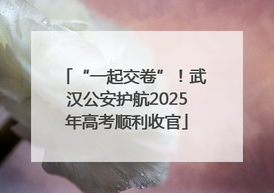 “一起交卷”！武汉公安护航2025年高考顺利收官