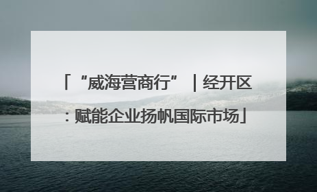 “威海营商行”｜经开区：赋能企业扬帆国际市场