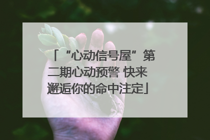 “心动信号屋”第二期心动预警 快来邂逅你的命中注定