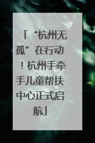 “杭州无孤”在行动！杭州手牵手儿童帮扶中心正式启航