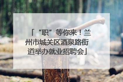 “职”等你来！兰州市城关区酒泉路街道举办就业招聘会