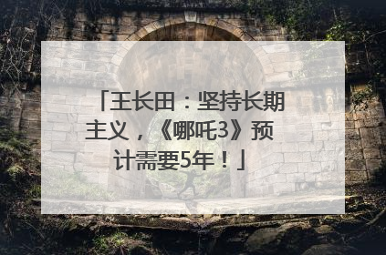 王长田：坚持长期主义，《哪吒3》预计需要5年！