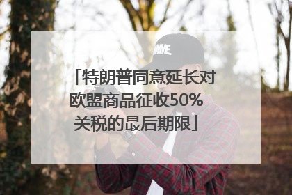 特朗普同意延长对欧盟商品征收50%关税的最后期限