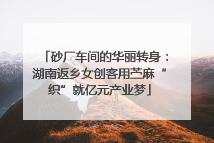 砂厂车间的华丽转身：湖南返乡女创客用苎麻“织”就亿元产业梦