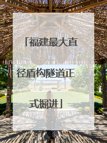 福建最大直径盾构隧道正式掘进