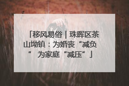 移风易俗｜珠晖区茶山坳镇：为婚丧“减负” 为家庭“减压”