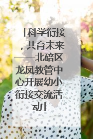 科学衔接，共育未来——北碚区龙凤教管中心开展幼小衔接交流活动