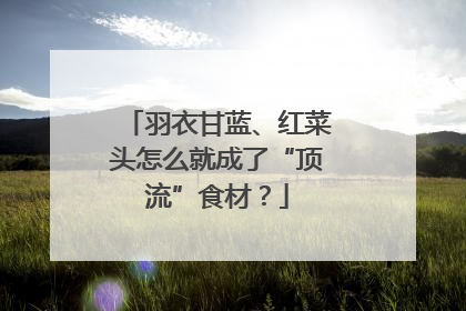 羽衣甘蓝、红菜头怎么就成了“顶流”食材？