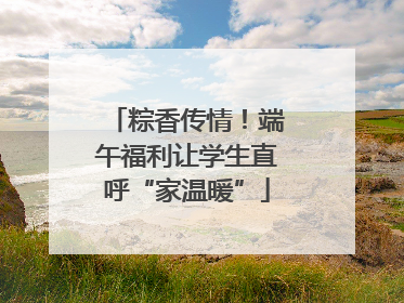 粽香传情！端午福利让学生直呼“家温暖”