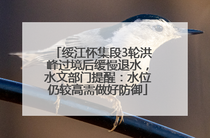 绥江怀集段3轮洪峰过境后缓慢退水，水文部门提醒：水位仍较高需做好防御