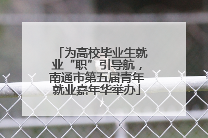 为高校毕业生就业“职”引导航，南通市第五届青年就业嘉年华举办