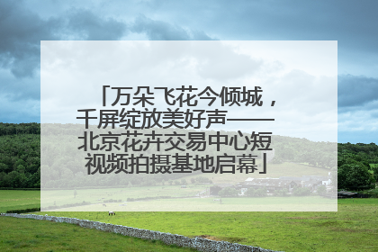 万朵飞花今倾城，千屏绽放美好声——北京花卉交易中心短视频拍摄基地启幕