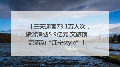 三天迎客73.1万人次，旅游消费5.9亿元 文旅顶流涌动“江宁style”