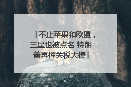 不止苹果和欧盟，三星也被点名 特朗普再挥关税大棒