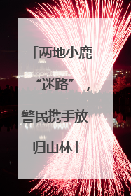 两地小鹿“迷路”，警民携手放归山林