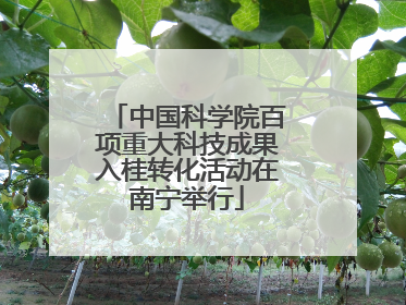 中国科学院百项重大科技成果入桂转化活动在南宁举行