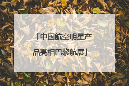 中国航空明星产品亮相巴黎航展