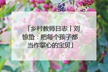 乡村教师日志丨刘惊蛰：把每个孩子都当作掌心的宝贝