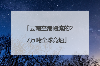 云南空港物流的27万吨全球竞速