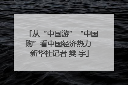从“中国游”“中国购”看中国经济热力 新华社记者 樊 宇