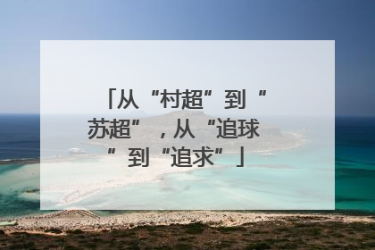 从“村超”到“苏超”，从“追球”到“追求”