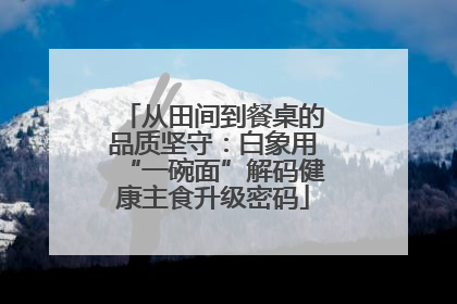 从田间到餐桌的品质坚守：白象用“一碗面”解码健康主食升级密码
