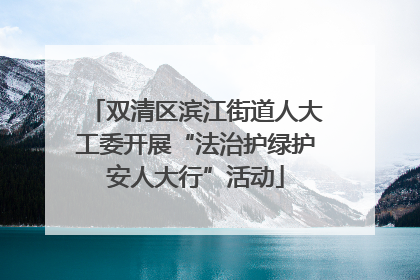双清区滨江街道人大工委开展“法治护绿护安人大行”活动