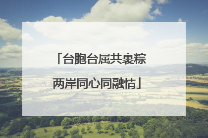 台胞台属共裹粽 两岸同心同融情