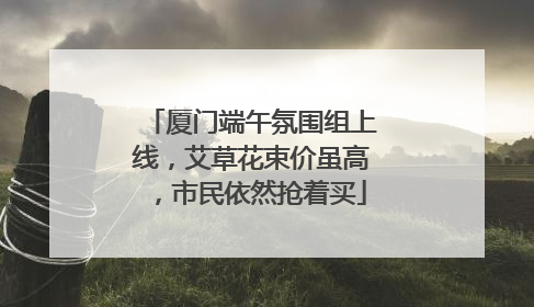 厦门端午氛围组上线，艾草花束价虽高，市民依然抢着买