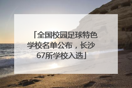 全国校园足球特色学校名单公布，长沙67所学校入选