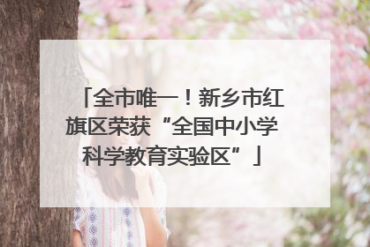全市唯一！新乡市红旗区荣获“全国中小学科学教育实验区”