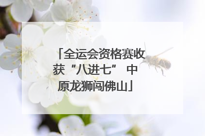 全运会资格赛收获“八进七” 中原龙狮闯佛山
