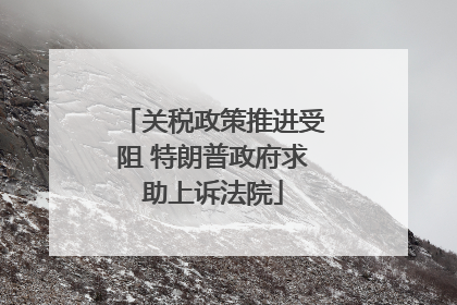关税政策推进受阻 特朗普政府求助上诉法院