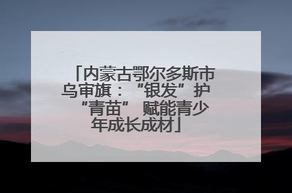 内蒙古鄂尔多斯市乌审旗：“银发”护“青苗” 赋能青少年成长成材