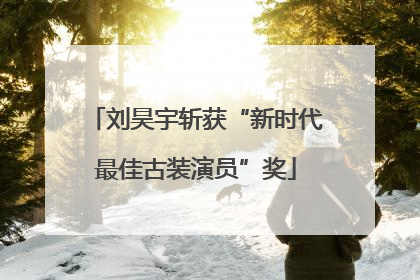 刘昊宇斩获“新时代最佳古装演员”奖