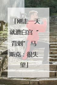 刚走一天就遭白宫“背刺” 马斯克：很失望