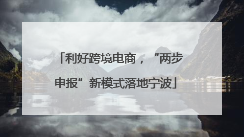利好跨境电商，“两步申报”新模式落地宁波