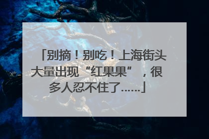 别摘！别吃！上海街头大量出现“红果果”，很多人忍不住了……