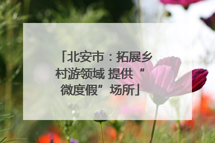 北安市：拓展乡村游领域 提供“微度假”场所