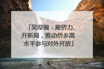 吴厚强：聚侨力、开新局，推动侨乡高水平参与对外开放