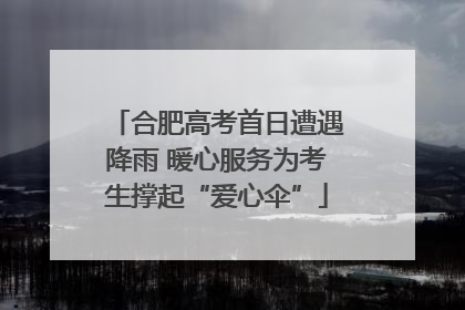 合肥高考首日遭遇降雨 暖心服务为考生撑起“爱心伞”