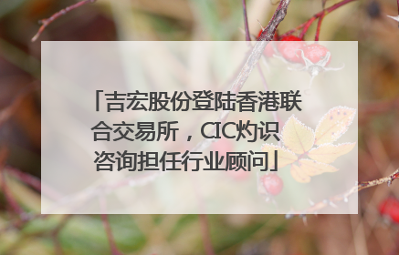 吉宏股份登陆香港联合交易所，CIC灼识咨询担任行业顾问