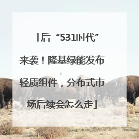 后“531时代”来袭！隆基绿能发布轻质组件，分布式市场后续会怎么走