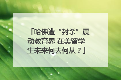 哈佛遭“封杀”震动教育界 在美留学生未来何去何从？