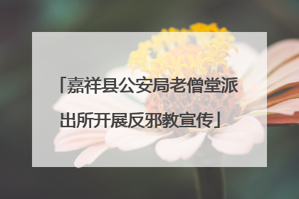 嘉祥县公安局老僧堂派出所开展反邪教宣传