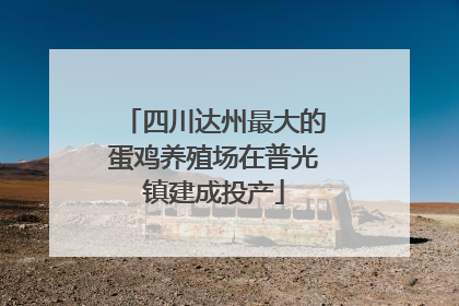 四川达州最大的蛋鸡养殖场在普光镇建成投产