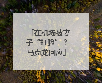 在机场被妻子“打脸”？马克龙回应