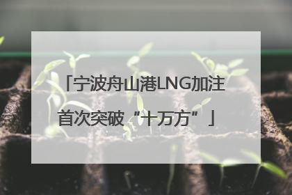 宁波舟山港LNG加注首次突破“十万方”